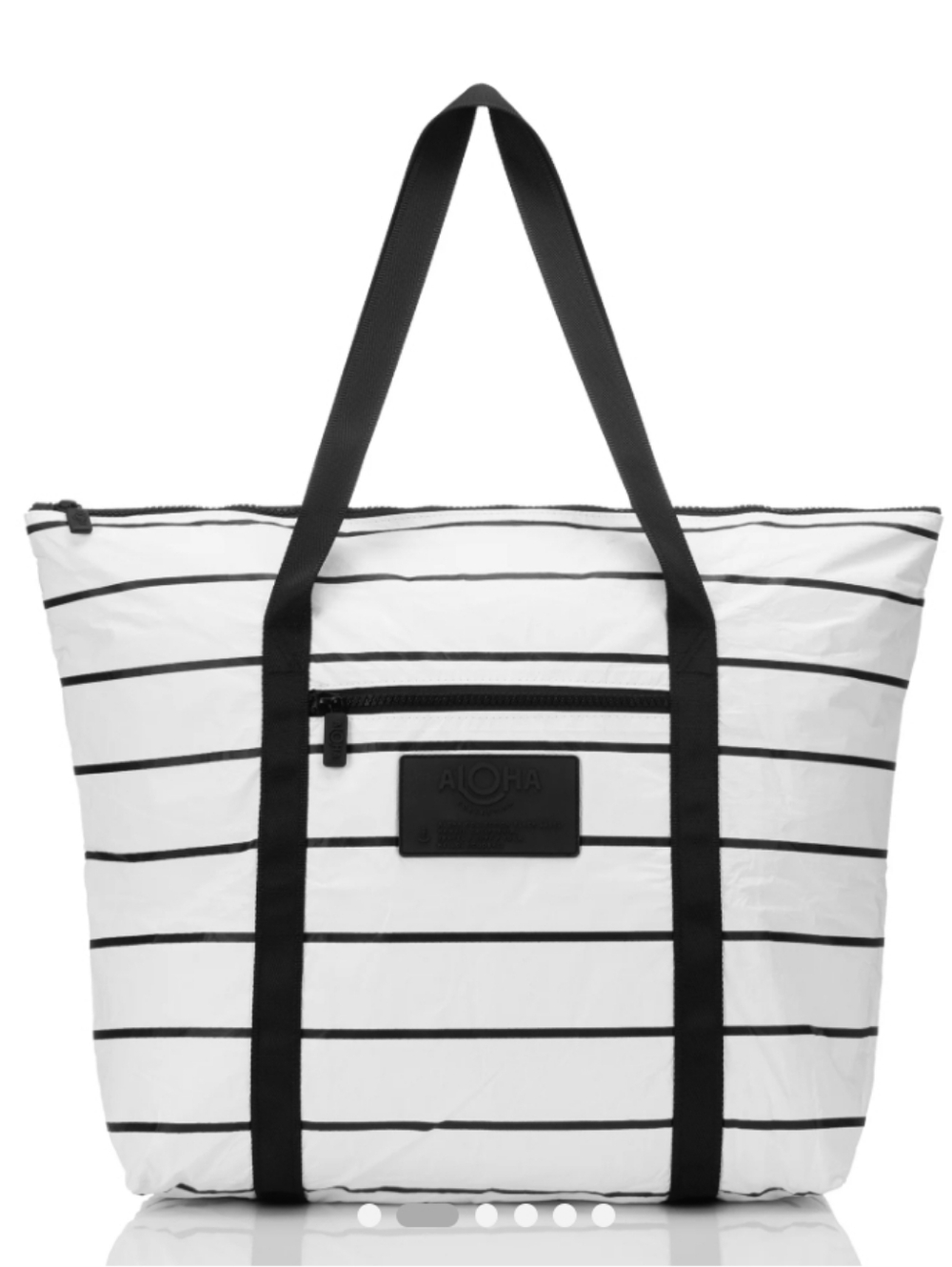 Aloha Collection Zipper Tote | Pinstripe